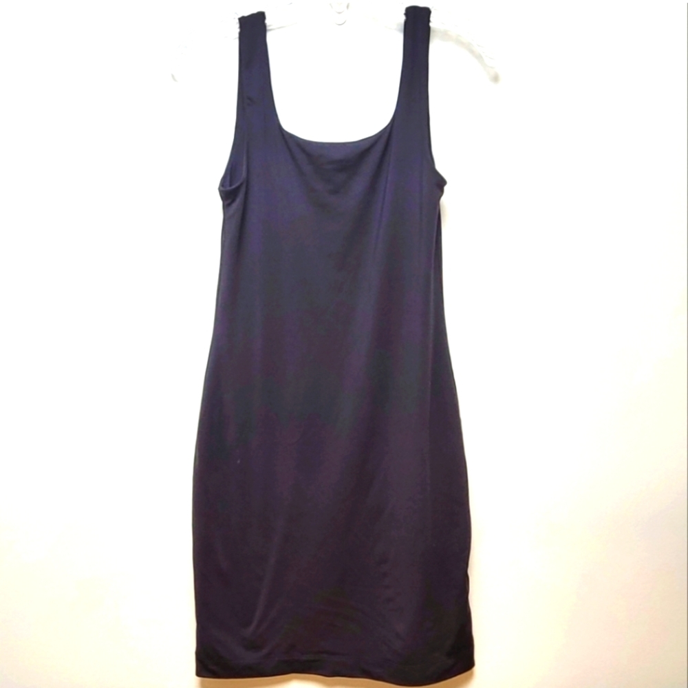BABATON | Sculpt Knit Squareneck Black Dress, Size M